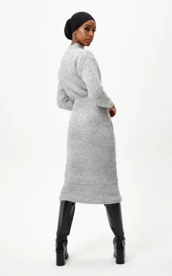 Buy 💯 MODESTWIST Greay Long Sleeve Maxi Knitted 👗 Dress 😍 -Alie Street Shop 025 2 copy