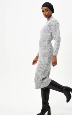 Buy 💯 MODESTWIST Greay Long Sleeve Maxi Knitted 👗 Dress 😍 -Alie Street Shop 025 4 copy