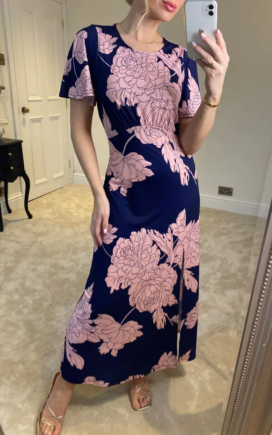 Outlet π Jolie Moi Dalilah Maxi π Dress, Navy Floral π― 5 Outlet π Jolie Moi Dalilah Maxi π Dress, Navy Floral π― - Image 3