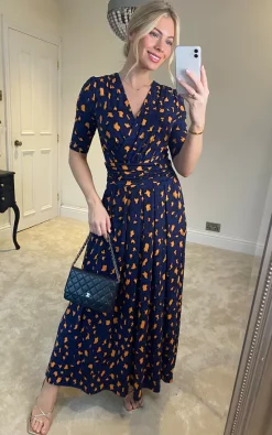 Hot Sale 🧨 Jolie Moi Josie Animal Print Maxi 👗 Dress, Navy Animal 👍 -Alie Street Shop 10 11 2022 at 09.03.14 Sasha Joliemoi 6