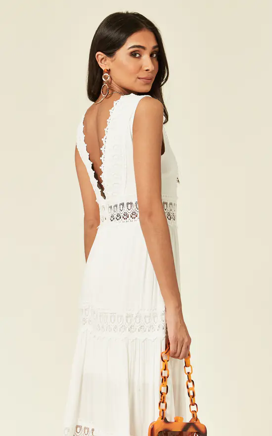 Wholesale π Blue Vanilla Jessica β Borderie Argalie White Maxi π Dress 𧨠5 Wholesale π Blue Vanilla Jessica β Borderie Argalie White Maxi π Dress 𧨠- Image 3