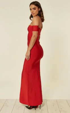 Coupon ❤️ My Bandage 👗 Dress Belle Off The Shoulder Bodycon Maxi 👗 Dress In Red 👏 -Alie Street Shop 2019 04 12 ella Molly MyBandageDress26640