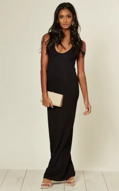 Outlet ⭐ Aftershock London Racerback Maxi 👗 Dress In Black 🌟