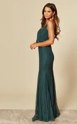 Brand new 🤩 Lace & Beads Keeva Maxi Bridesmaids Wedding 👗 Dress (Dark Green) 🛒 -Alie Street Shop 2020 02 05 Jack Naomi LaceAndBeads336287 1