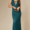 Budget ✔️ ANGELEYE Embellished Maxi 👗 Dress In Emerald Green 🛒