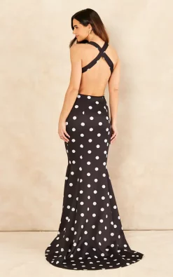 Best reviews of ❤️ B Of London Ava Cross Back Fishtail Maxi 👗 Dress In Polka Dot 🌟 -Alie Street Shop 2020 03 03 Jen Naomi BofLondon8260