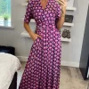 Flash Sale 🥰 JOLIE MOI Coleen Wrap Maxi 👗 Dress, Fuschia 🛒 -Alie Street Shop 2021 07 26 Megan Sasha JolieMoi23