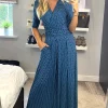 Brand new 🎉 JOLIE MOI Macara Viscose Maxi 👗 Dress, Blue Geo 🧨