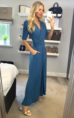 Brand new 🎉 JOLIE MOI Macara Viscose Maxi 👗 Dress, Blue Geo 🧨 -Alie Street Shop 2021 08 05 sasha jolliemoi 03 08 2021 12 08 20