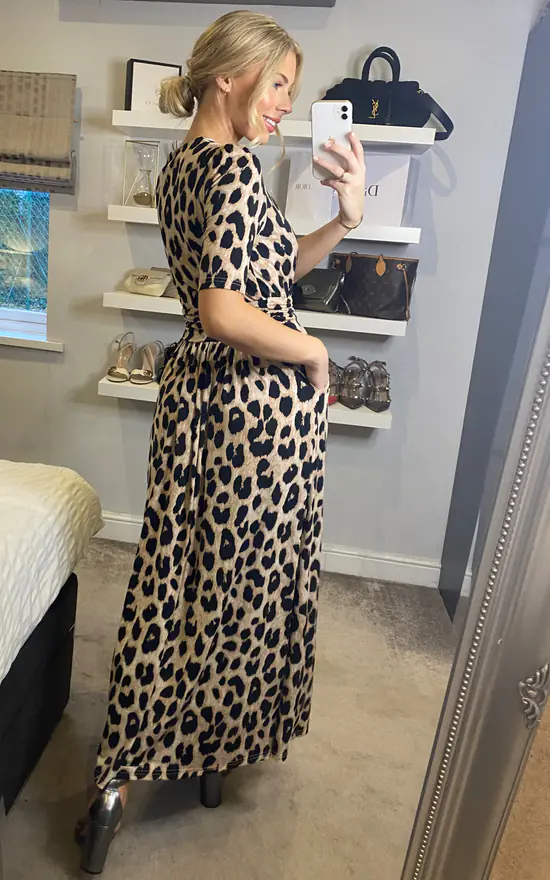 Cheap π Jolie Moi Long Animal Print Jersey Maxi π Dress, Leopard Multi π₯ 6 Cheap π Jolie Moi Long Animal Print Jersey Maxi π Dress, Leopard Multi π₯ - Image 4
