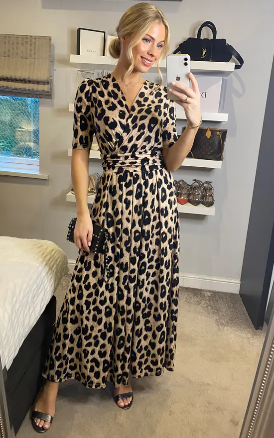 Cheap π Jolie Moi Long Animal Print Jersey Maxi π Dress, Leopard Multi π₯ 3 Cheap π Jolie Moi Long Animal Print Jersey Maxi π Dress, Leopard Multi π₯