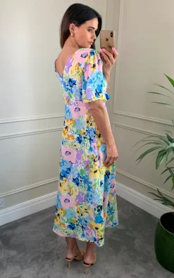Discount π D.Anna V Neck Maxi π Dress With Frill Detail In Multicolour Floral Print π₯° 9 Discount π D.Anna V Neck Maxi π Dress With Frill Detail In Multicolour Floral Print π₯° -Alie Street Shop 2022 04 22 Naomi Danna24