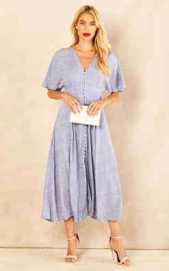 Best reviews of 😀 Blue Vanilla Megan Blue Floral Button Front Maxi 👗 Dress With Shirred Back 😉 -Alie Street Shop 2022 08 03 Jen Amy BlueVanilla65028