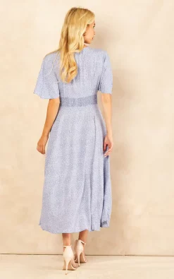 Best reviews of 😀 Blue Vanilla Megan Blue Floral Button Front Maxi 👗 Dress With Shirred Back 😉 -Alie Street Shop 2022 08 03 Jen Amy BlueVanilla65070