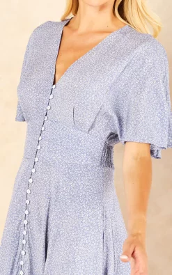 Best reviews of 😀 Blue Vanilla Megan Blue Floral Button Front Maxi 👗 Dress With Shirred Back 😉 -Alie Street Shop 2022 08 03 Jen Amy BlueVanilla65075