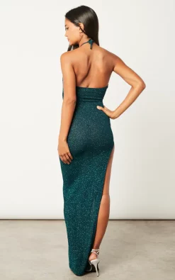 Buy 🤩 Nazz Collection So Femme Green Glitter Lurex Stretchy Sequin Knotted Cut Out Split 👗 Skirt 👗 Dress 🔔 -Alie Street Shop 2022 10 06 Jen Julia Nazz7267
