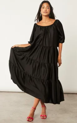 Best reviews of 🥰 Blue Vanilla Satin Layered Round Neck Maxi 👗 Dress ✔️ -Alie Street Shop 2022 10 18 Jen Julia BlueVanilla9618