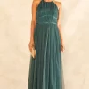 Flash Sale 🥰 Anaya With Love Recycled Emerald Halter Neck Maxi 👗 Dress ✨ -Alie Street Shop 2022 11 08 Jen Julia Anaya14693