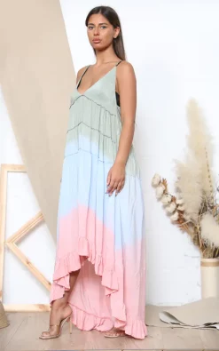 Best Sale π Lucy Sparks Khaki Tie Dye Ruffled Maxi π Dress β 7 Best Sale π Lucy Sparks Khaki Tie Dye Ruffled Maxi π Dress β -Alie Street Shop 3443 KHAKI2