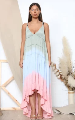Best Sale π Lucy Sparks Khaki Tie Dye Ruffled Maxi π Dress β 9 Best Sale π Lucy Sparks Khaki Tie Dye Ruffled Maxi π Dress β -Alie Street Shop 3443 KHAKI4