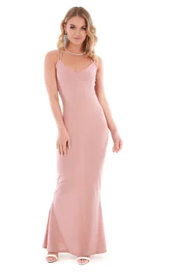 Best deal π― Oops Fashion Strappy Fishtail Maxi π Dress In Dusty Pink π―