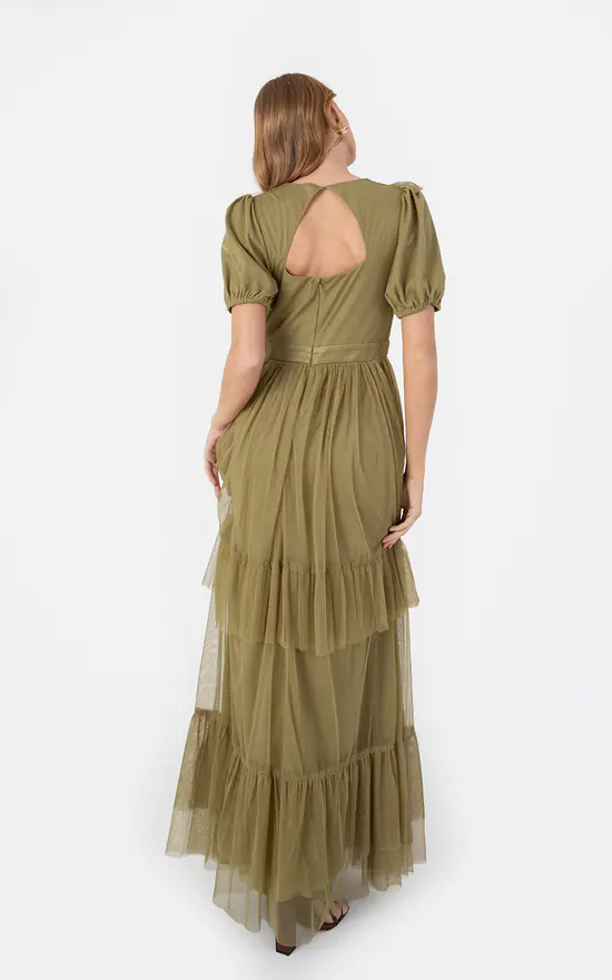 Brand new π Anaya With Love Recycled Olive Tulle Maxi π Dress With Keyhole Back π 5 Brand new π Anaya With Love Recycled Olive Tulle Maxi π Dress With Keyhole Back π - Image 3