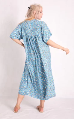 Brand new 😍 Boutique Store Blue Floral V Neck Tiered 👗 Dress ✨ -Alie Street Shop Capture01150