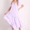 Cheap 🎉 Boutique Store Lilac Cheesecloth V Neck Tiered Maxi 👗 Dress 🎉 -Alie Street Shop Capture01315