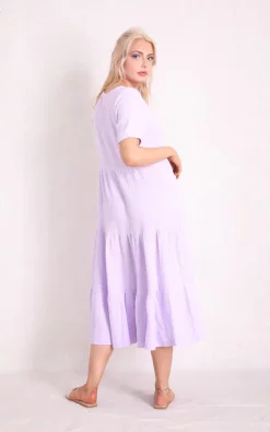 Cheap 🎉 Boutique Store Lilac Cheesecloth V Neck Tiered Maxi 👗 Dress 🎉 -Alie Street Shop Capture01328