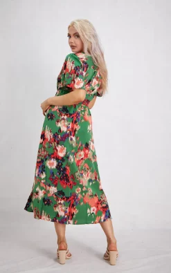 Top 10 😍 Boutique Store Green Multicolour Angle Sleeve Maxi 👗 Dress ⭐ -Alie Street Shop Capture01884