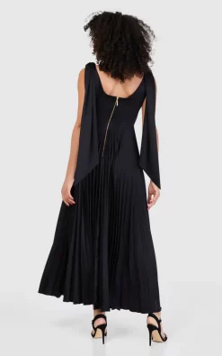 Buy 🎉 Closet London Black Draped Neck Maxi 👗 Dress ⌛ -Alie Street Shop D7993 1730 82362