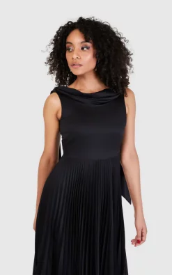 Buy 🎉 Closet London Black Draped Neck Maxi 👗 Dress ⌛ -Alie Street Shop D7993 1731 27257