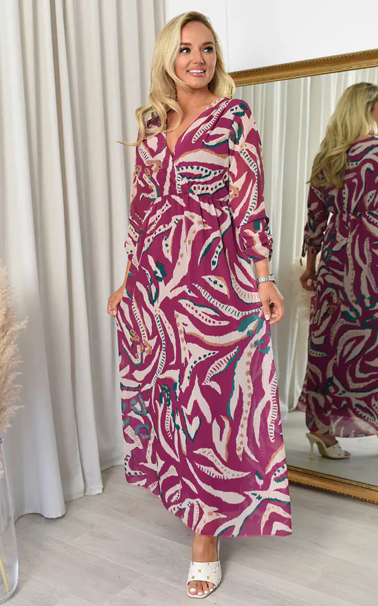 Deals π€© IKRUSH Amanda Printed Maxi π Dress In Mauve β 6 Deals π€© IKRUSH Amanda Printed Maxi π Dress In Mauve β - Image 4