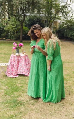 Cheapest 🤩 Azurina Wafty Maxi 👗 Dress | Green 🔔 -Alie Street Shop EV1022GREEN