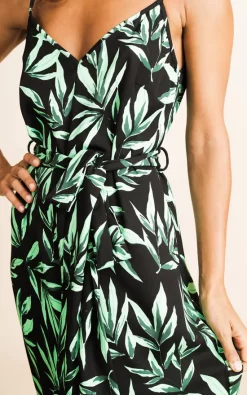 Coupon 😀 Dancing Leopard Sookie Slip 👗 Dress In Tropic Green On Black 💯 -Alie Street Shop Final 14 DL SQ 16 07 202110710