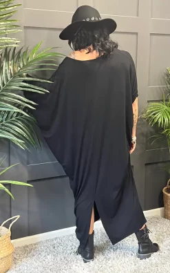 Cheap 💯 La De Da Boutique Batwing Maxi 👗 Dress In Black ⌛ -Alie Street Shop IMG 5678