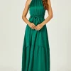 Cheapest ❤️ FS Collection Halter Neck Occasion Maxi Layer 👗 Dress In Green 🤩 -Alie Street Shop IMG 6135