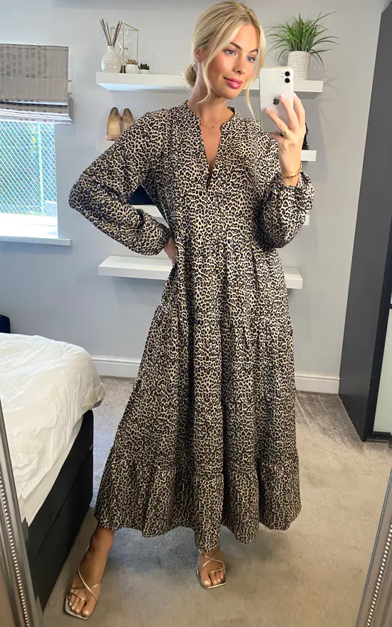 Coupon π€© Izabel London Camel Animal Print V Neck Smock π Dress β 4 Coupon π€© Izabel London Camel Animal Print V Neck Smock π Dress β - Image 2