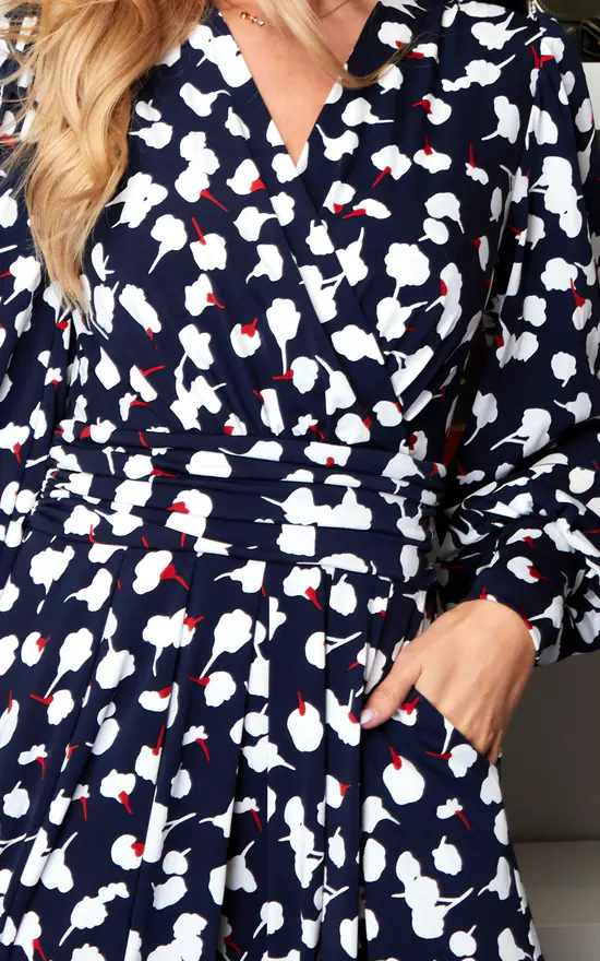 Cheap 𧨠Jolie Moi Nancy Long Sleeve Maxi π Dress, Navy White Floral π 5 Cheap 𧨠Jolie Moi Nancy Long Sleeve Maxi π Dress, Navy White Floral π - Image 3