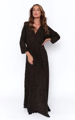 Flash Sale 🛒 James Steward Black & Khaki Print Stone Maxi 👗 Dress 😍 -Alie Street Shop James steward march12238