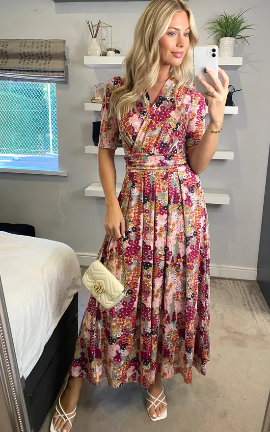 Best Sale π Jolie Moi Akayla Printed Jersey Maxi π Dress, Orange Multi β 4 Best Sale π Jolie Moi Akayla Printed Jersey Maxi π Dress, Orange Multi β - Image 2