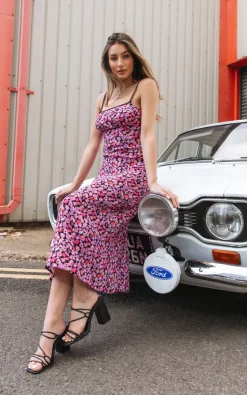 Top 10 🎁 Chekani Strappy Side Split Midi 👗 Dress In Pink Floral | Ada 🛒 -Alie Street Shop MichaelaEfford Chekani 182 97b161e6 7ab6 49a4 af9c 5bbfa5ed3516