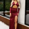Hot Sale 𧨠Naked π Dresses Gigi Red Satin Cut Out Maxi Evening Gown π 1 Hot Sale 𧨠Naked π Dresses Gigi Red Satin Cut Out Maxi Evening Gown π -Alie Street Shop NAKED DRESSES 611 RT