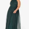 Best deal 👏 Anaya With Love Recycled Curve Emerald Halter Neck Maxi 👗 Dress 🎁