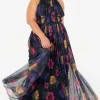 Deals 😉 Anaya With Love Recycled Curve Floral Halter Neck Maxi 👗 Dress 🔔