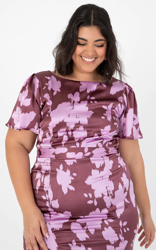 Outlet π― Anaya With Love Curve Recycled Purple Floral Open Back Maxi π Dress π 4 Outlet π― Anaya With Love Curve Recycled Purple Floral Open Back Maxi π Dress π - Image 2