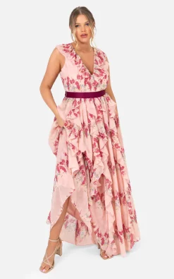 Cheap 🤩 Anaya With Love Curve Recycled Ruffled Floral Maxi 👗 Dress 🔥 -Alie Street Shop PLC4 2133 P 4
