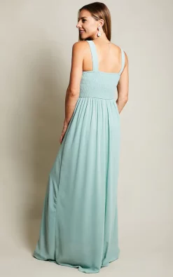 Buy β¨ KRISP Pleated Front Sage Green Chiffon Maxi π Dress π 7 Buy β¨ KRISP Pleated Front Sage Green Chiffon Maxi π Dress π -Alie Street Shop SageGreenDressBack