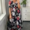Best reviews of 😉 Unique21 Floral Print Beach 👗 Dress V Neck Short Sleeve ☀️ Summer Casual 👗 Dress Black 👍 -Alie Street Shop Unique NAOMI 25 08 2265