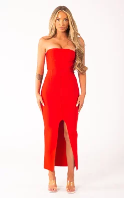 Buy 𧨠My Bandage π Dress Lulu Red Midaxi Bandage π Dress π